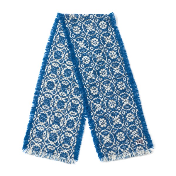Scarf . KIJINOKANOSEI . Hanayuki blue