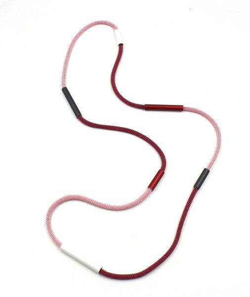 Necklace . SIMPLICITY . Pink Red