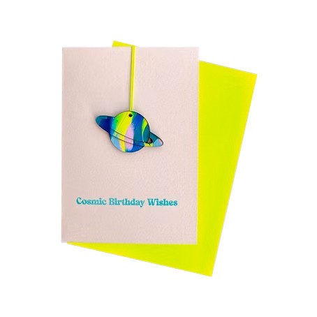 Grußkarte . COSMIC BIRTHDAY PLANET