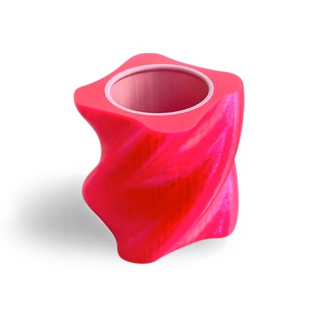 Vase . SWAY . Neon Pink translucent