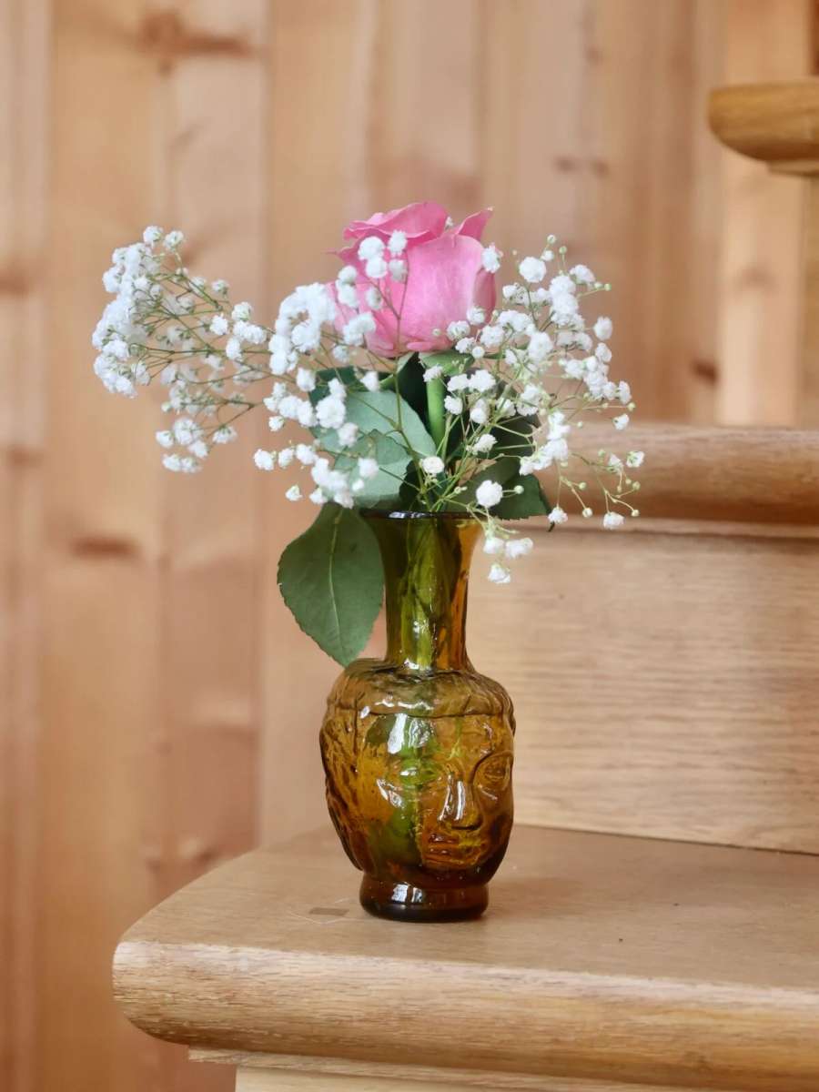 Vase . KOPF YELLOW