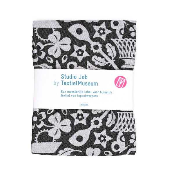Geschirrtuch . TEXTIELMUSEUM . STUDIO JOB FOLKLORE . Black