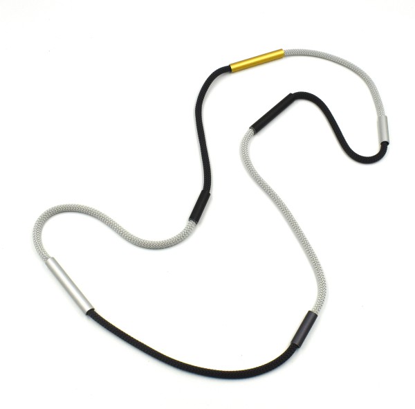 Necklace . SIMPLICITY . Grey Black