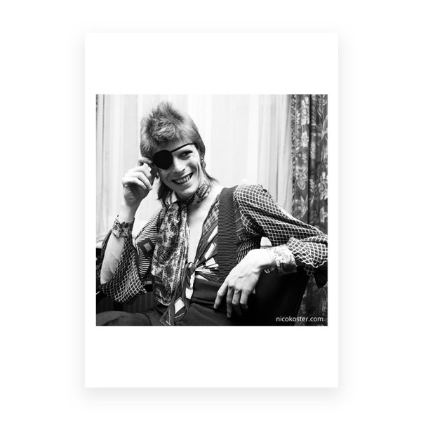 Kunstdruck Din A3 . DAVID BOWIE . CLOSE UP AT THE AMSTEL HOTEL . NICO KOSTER