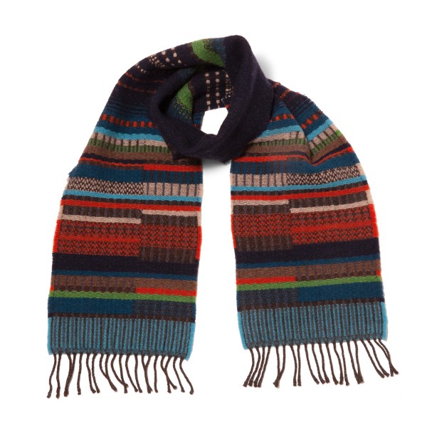 VLAMINCK . Wool scarf . blue . WALLACE + SEWELL exclusively for muse