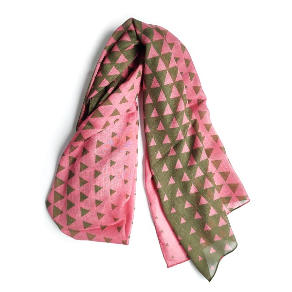 Scarf . TRIANGULO . Olive pink . edited by muse